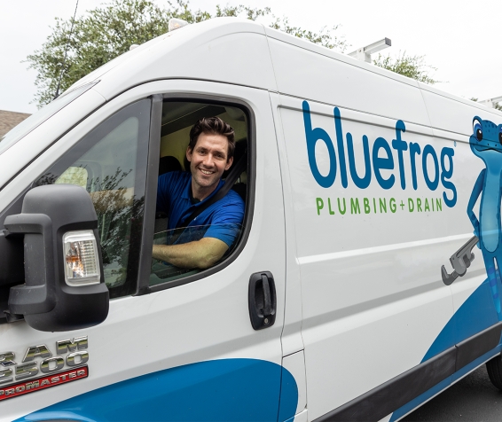 Bluefrog plumbing van